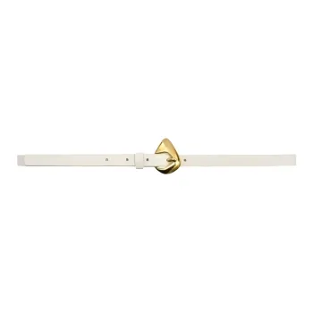 Bottega Veneta Leather Belts Women's White 