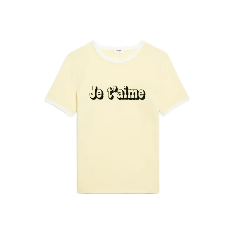 CELINE T-Shirts Women's Yellow-0