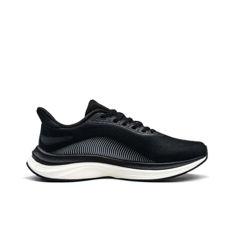 PEAK Cushioning Abrasion Resistant Breathable Low Top Sprint Running Shoes Men's Black White-1