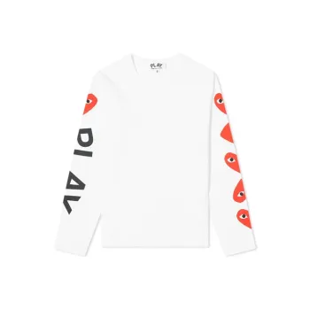 CDG Play T Shirts Women's White