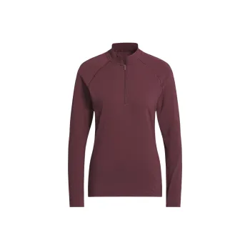 Adidas Free Shipping With AdiClub Ultimate365 Solid Quarter Zip Mock Polo Shirt