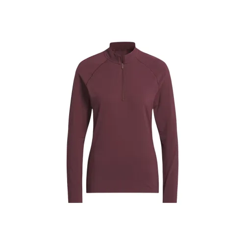 Adidas Free Shipping With AdiClub Ultimate365 Solid Quarter Zip Mock Polo Shirt