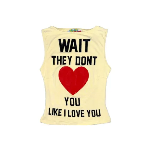 Omighty Tank Tops Women's Light Yellow