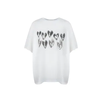 Anine Bing Cade Hearts Crewneck T Shirt