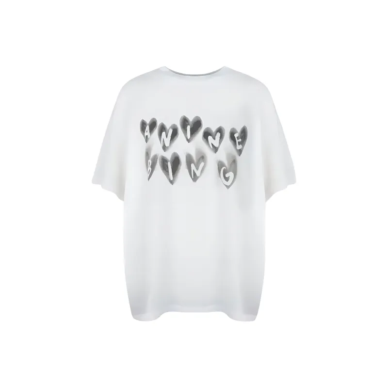 Anine Bing Cade Hearts T shirt-0
