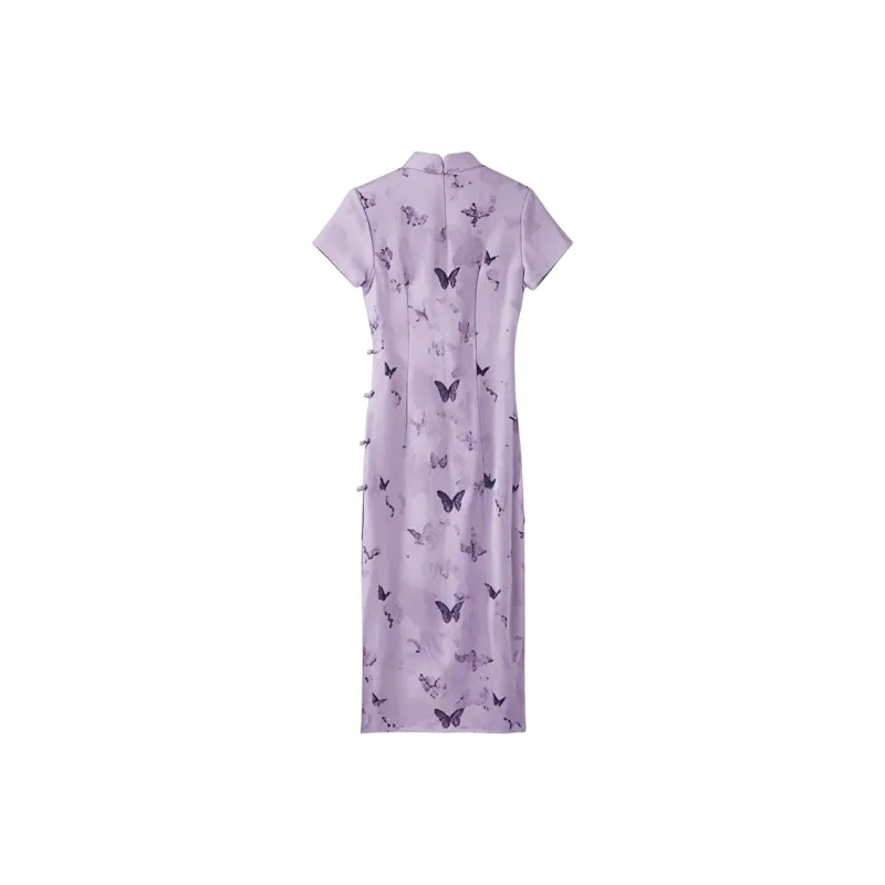 PIERRE CARDIN Short Sleeved Dress Women's Purple-0