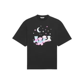 Balenciaga Love Bear Women'ss Oversized T Shirt Black