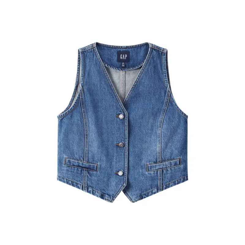 GAP Tank Tops Women's Denim Blue-0
