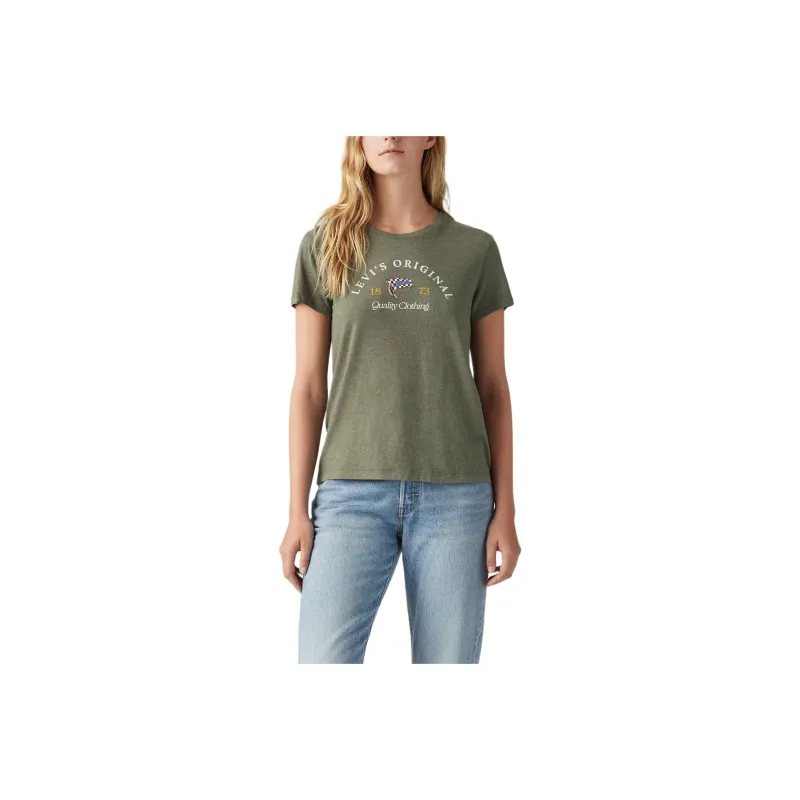 Levis T-Shirts Women's Green-0