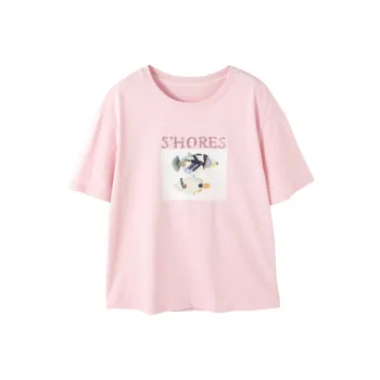 XIANGYING T Shirts Women's Pink