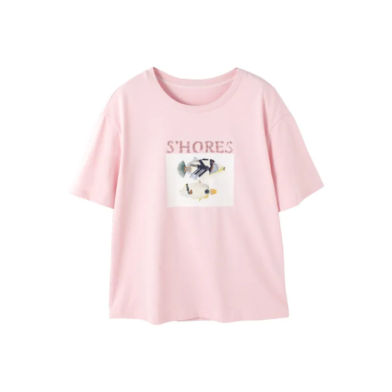 XIANGYING T Shirts Women's Pink-0
