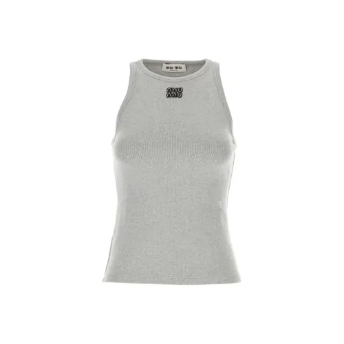 MIU MIU SS24 Tank Tops Women's Gray