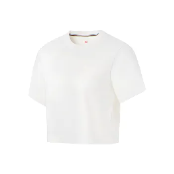 LiNing T Shirt, Crop Top Women's Ivory
