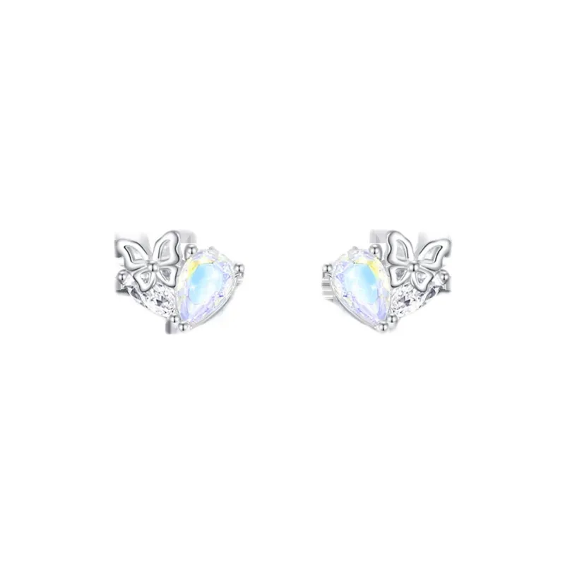 TWINKLE ANGEL 925 Sterling Silver Stud Earrings Women's-0