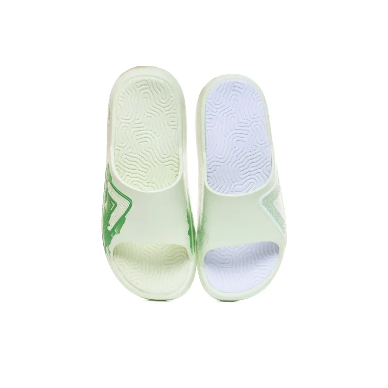 PEAK Attitude 7.0 Slip Resistant Abrasion Resistant Cushioning Slide Slippers Men's White And Green Mandarin Ducks-2