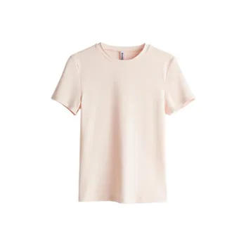 H&M T Shirt Women's Light Peach Pink