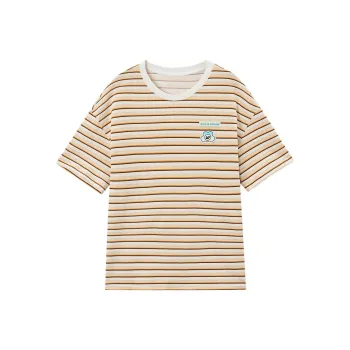 EICHITOO T Shirt Women's Medium Yellow Stripes