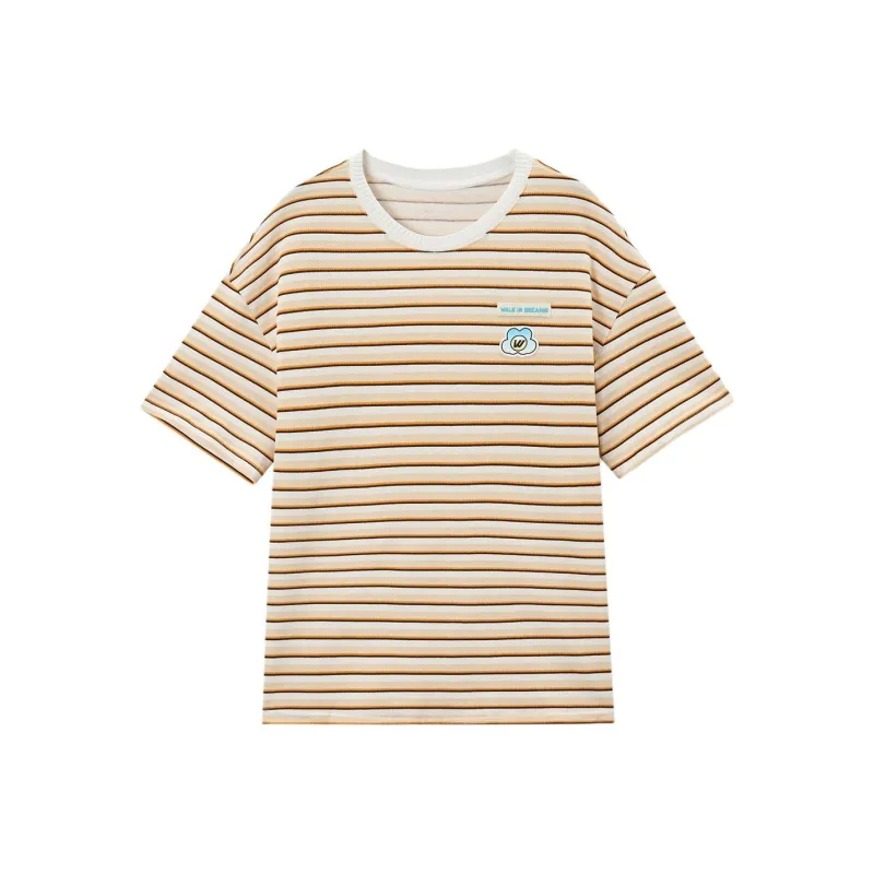 EICHITOO T Shirt Women's Medium Yellow Stripes-0