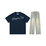 Clothing Sets[Navy Blue Short-Sleeved+Yellow Mud Jeans]