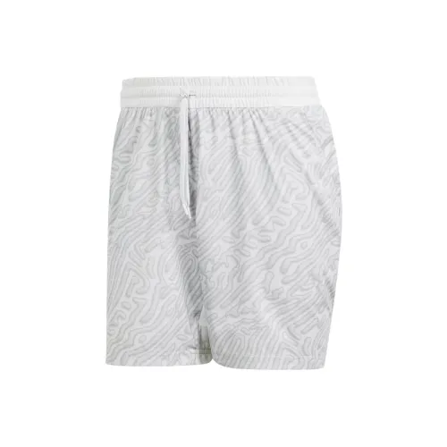 Adidas Tennis Heat.Rdy Pro Printed Ergo 7 Inch Shorts Sports Shorts Men's Gray White