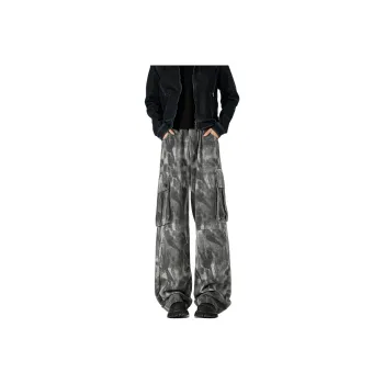 WKOOG Casual Pants Unisex Tie Dye Camouflage