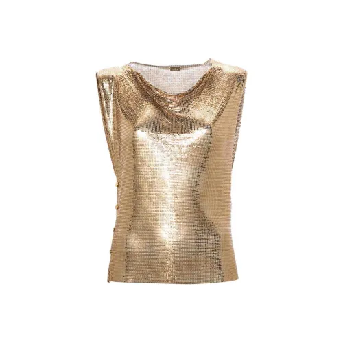 Paco Rabanne Chainmail Cowl neck Tank Top