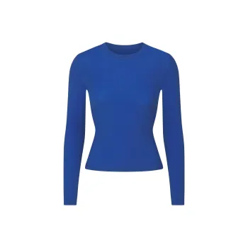 Skims Swim Long Sleeve Shirt Cobalt