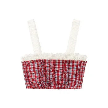 CHUU Tank Top Women's Red Plaid