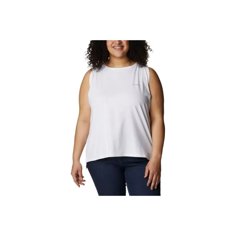 Columbia Sun Trek Tank Tops Women's White-0
