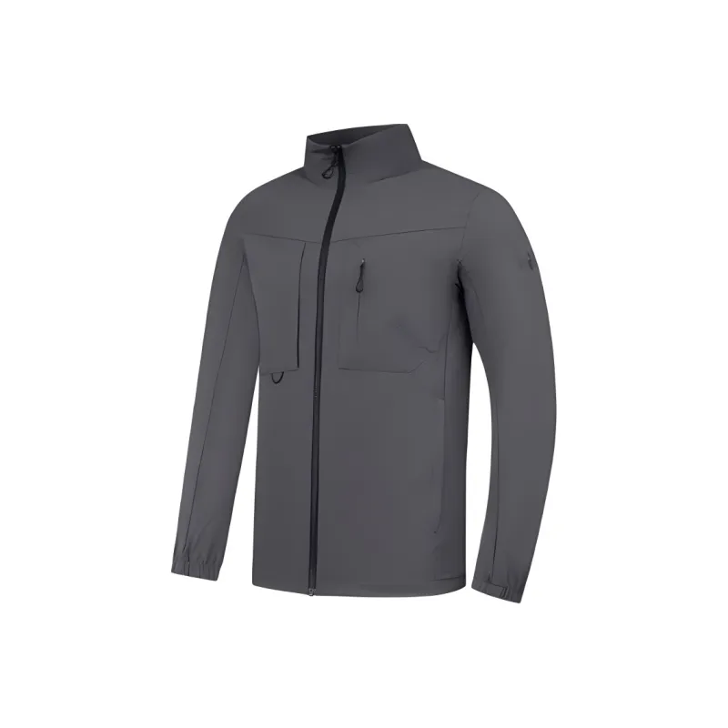 QIAODAN Trench Coat Men's Lightning Gray-0