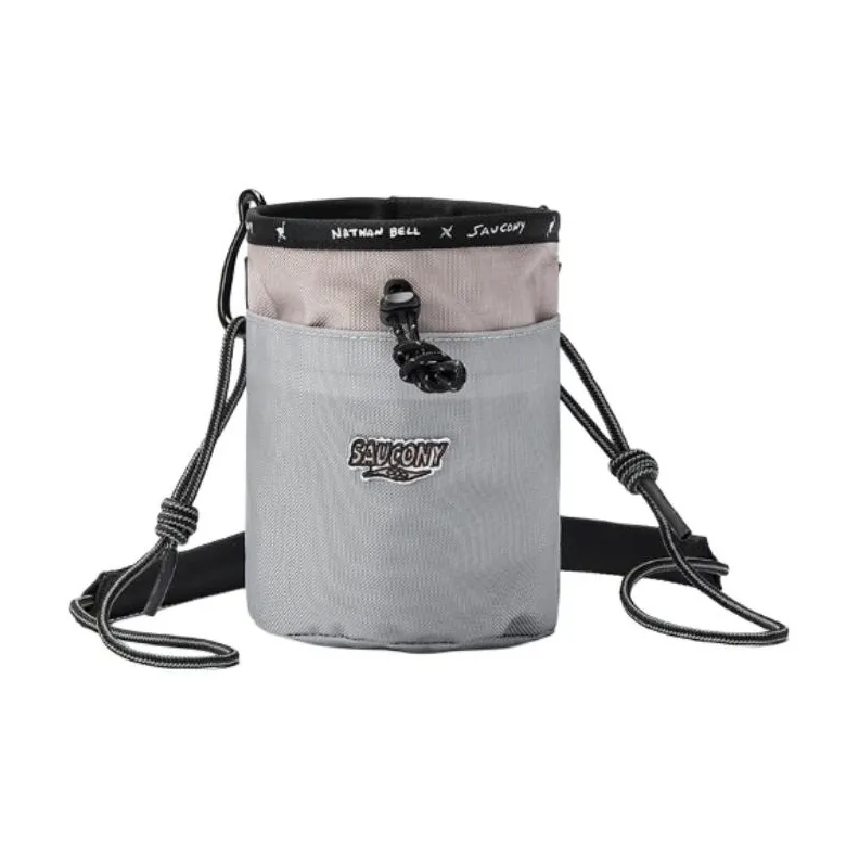 Saucony Outdoor Crossbody Bag Unisex Vermilion Coffee/Azure Gray-3