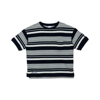 Champion Drop Shoulder Sleeve T-Shirt Women's Navy Blue Japan Version