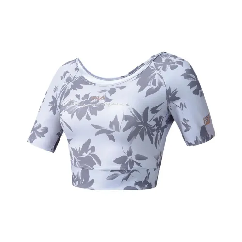 FILA Crop Tops Women's All Over Print