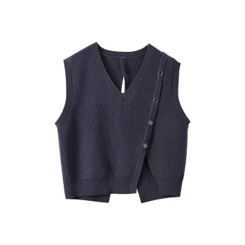 XIANGYING Tank Tops Women's Navy Blue