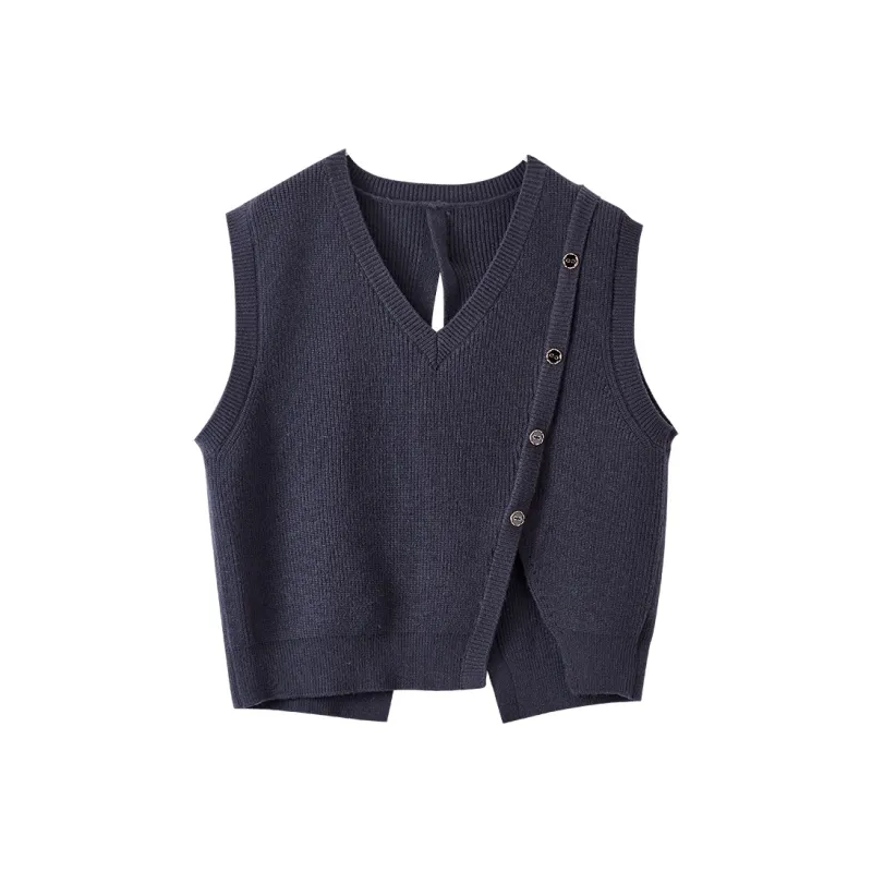 XIANGYING Tank Tops Women's Navy Blue-0