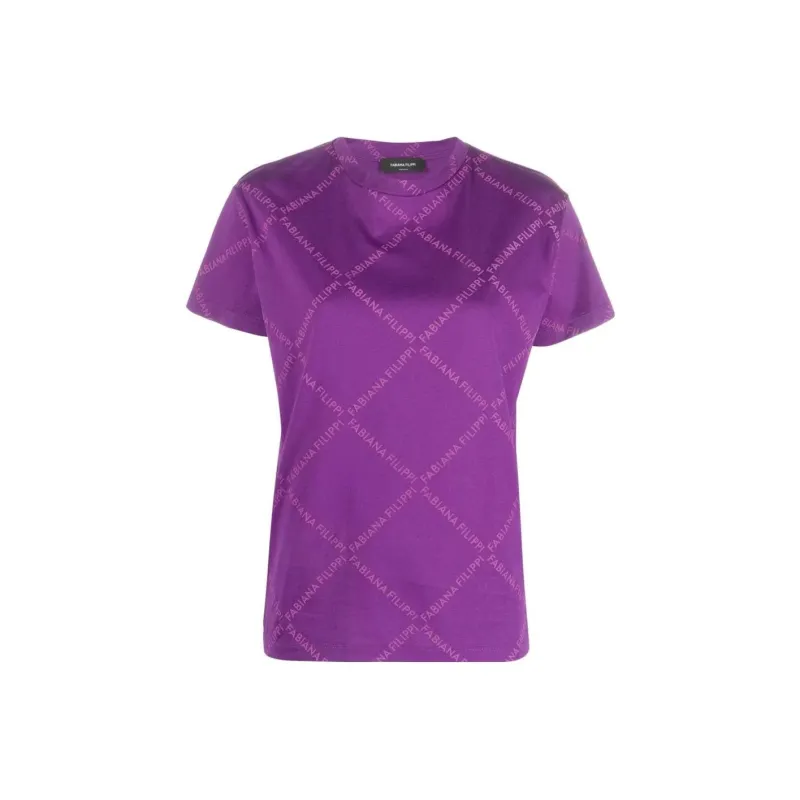 Fabiana Filippi Logo print Cotton T shirt-0