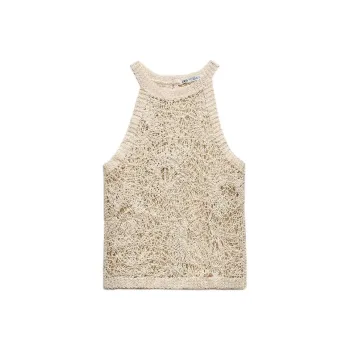 ZARA Tank Tops Women's Yellow