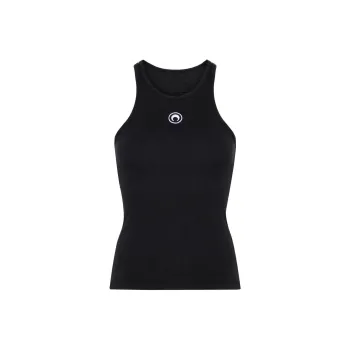 Marine Serre Moon embroidered Ribbed Tank Top