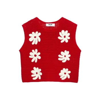 MSGM Crochet knit Top