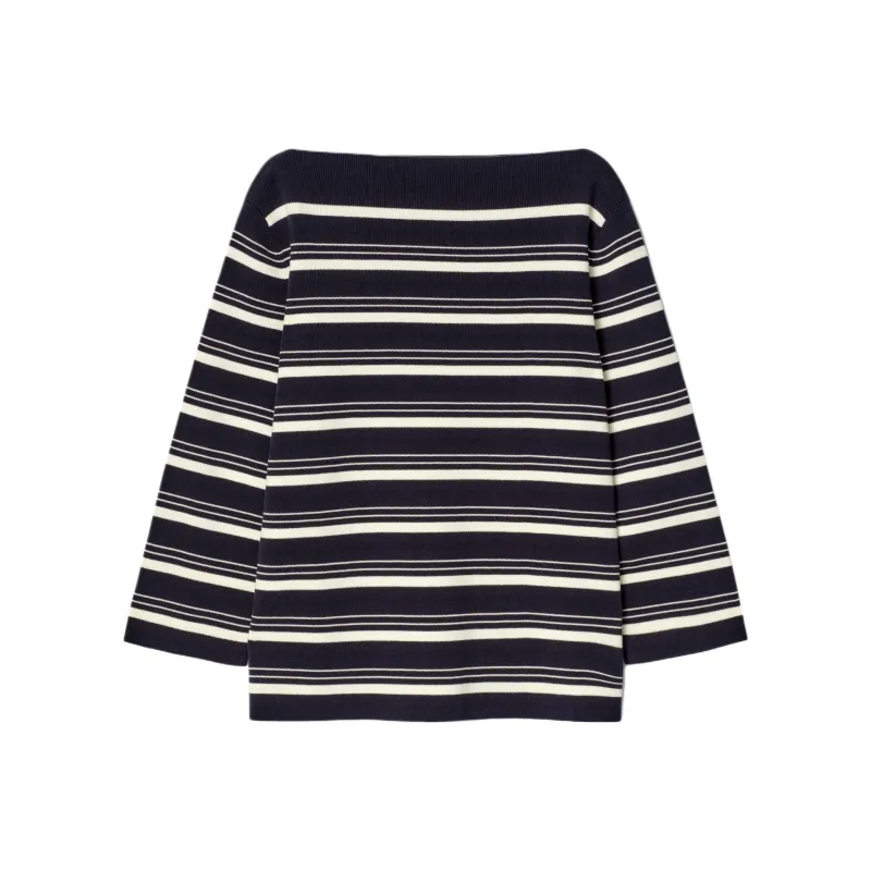 COS T Shirt Women's Navy Blue/Stripes-0