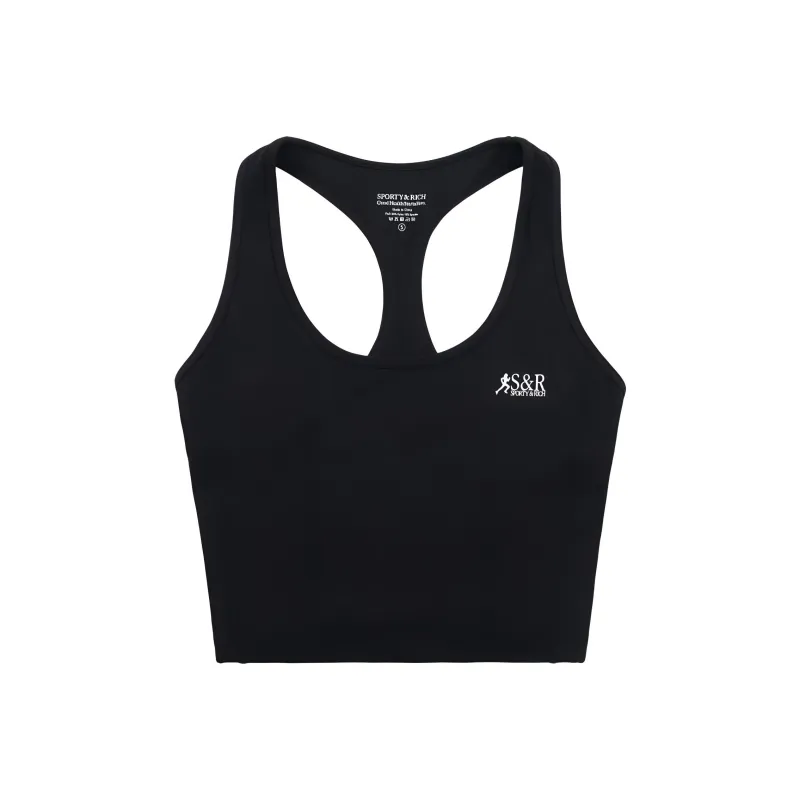 SPORTY & RICH Logo print Cropped Tank Top-0