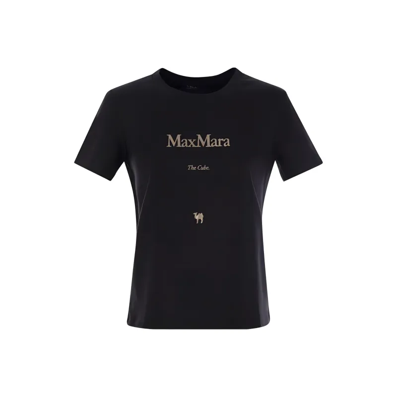 'S MAX MARA Quieto Logo Printed Crewneck T Shirt-0