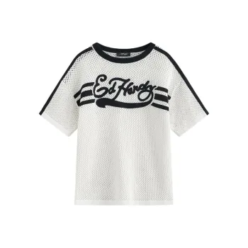 Ed Hardy Drop Shoulder Sleeve T Shirt Women's Ivory White