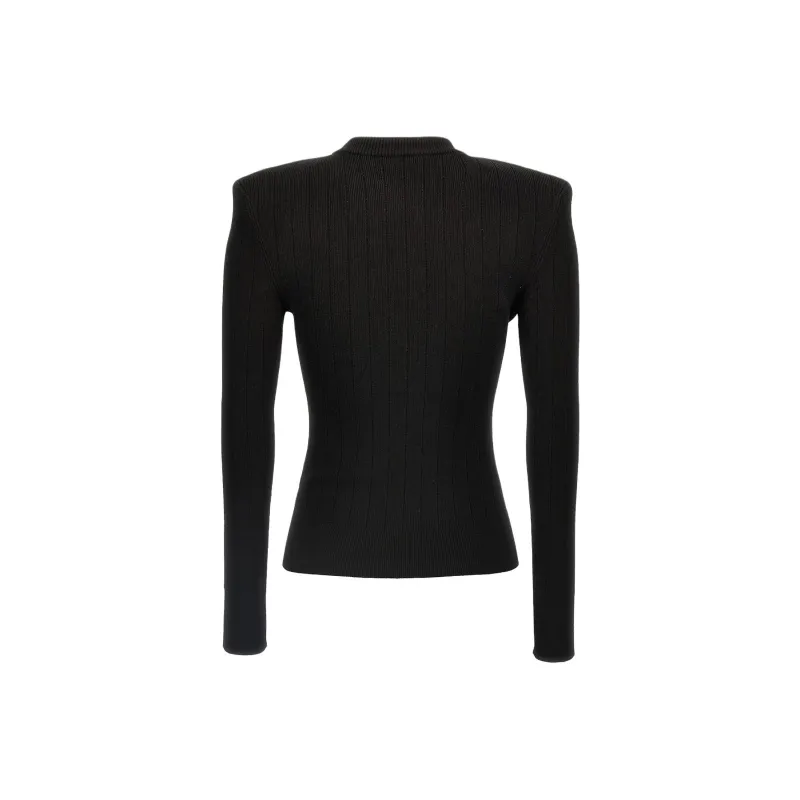 BALMAIN Button Embellished Knitted Jumper-1