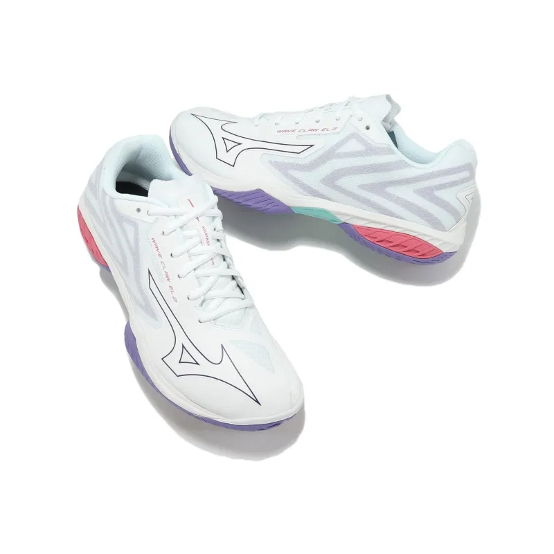 Mizuno Wave Claw El 2 Wide 'Violet Indigo Camellia Rose' Women's-2