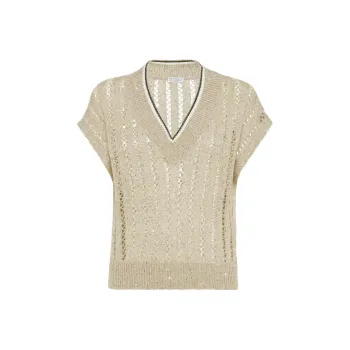 Brunello Cucinelli V Neck Knitted Vest