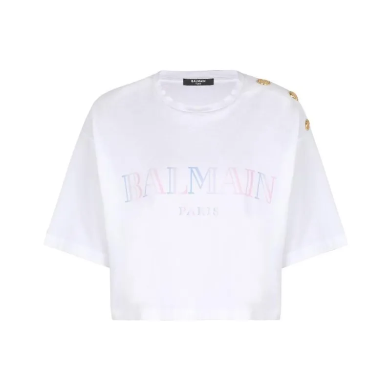 BALMAIN Crop Tops Women's White-0