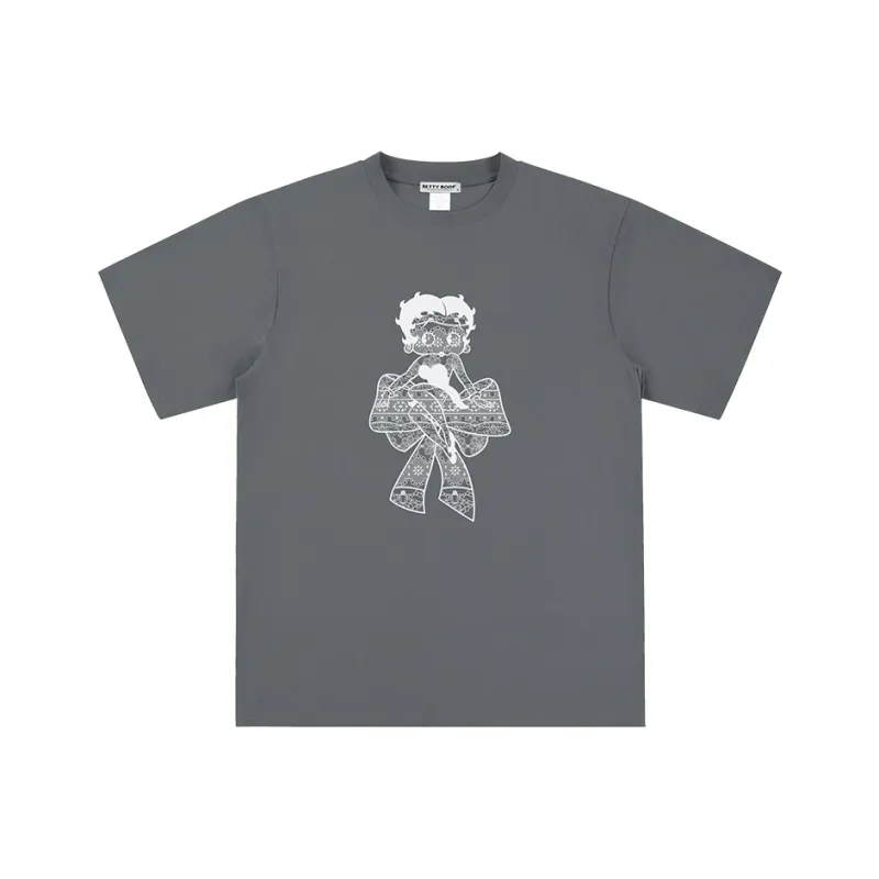 BETTY BOOP Drop Shoulder Sleeve T Shirt Women's-3