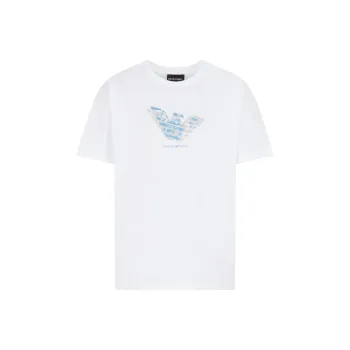EMPORIO ARMANI Jersey T shirt With Devoré Logo