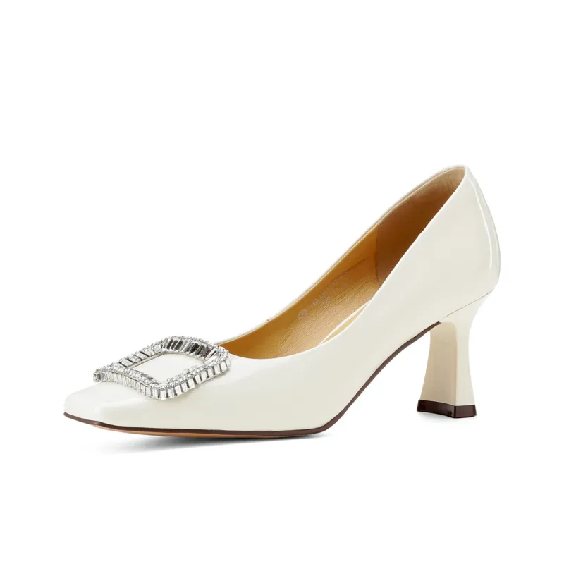 GOLDLION Chunky Heel High Heels 7cm Women's-7